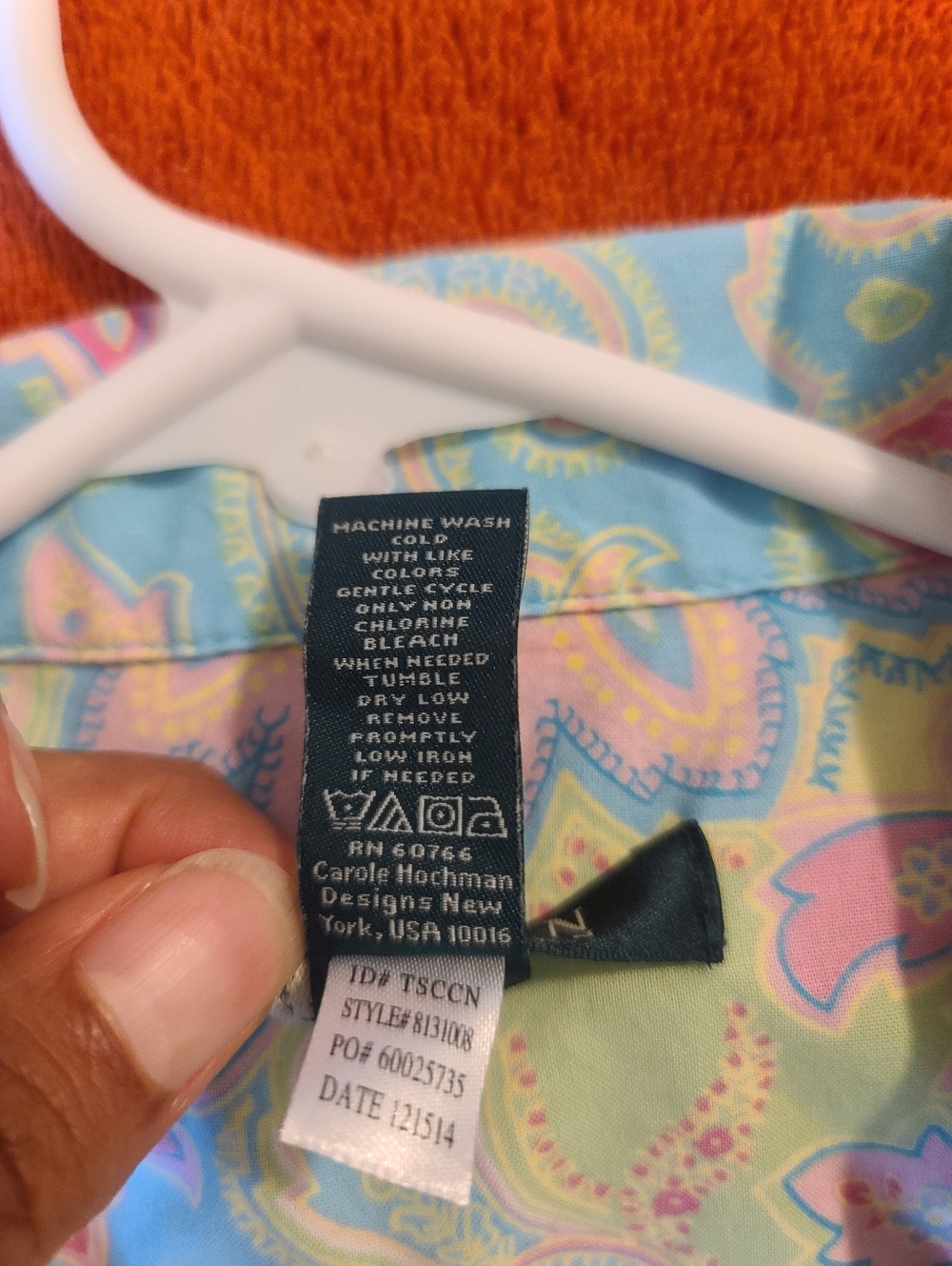 Lauren Ralph Lauren Sleep Shirt Pastel Paisley 100% Cotton Pajama Size L - Picture 5 of 7